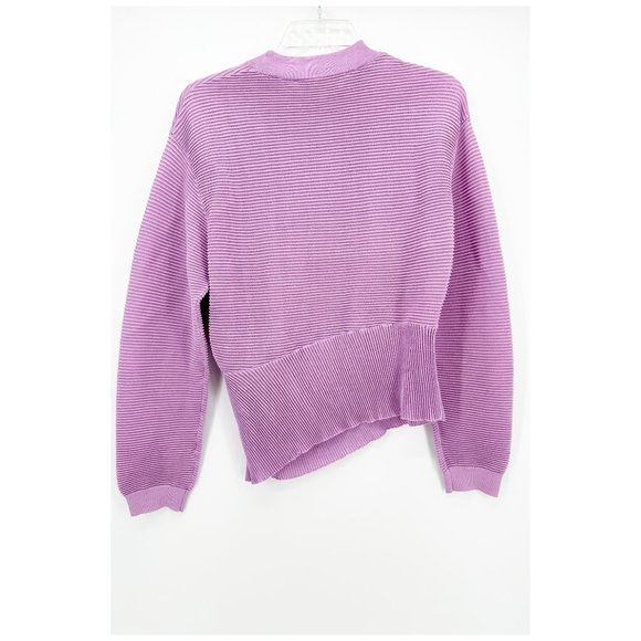 Michelle Mason Long Sleeve Twist Sweater in Lilac Sz SP - Picture 5 of 10